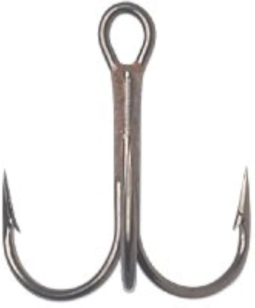 VMC Round Bend Treble High Carbon Steel Size 10 Qty 9