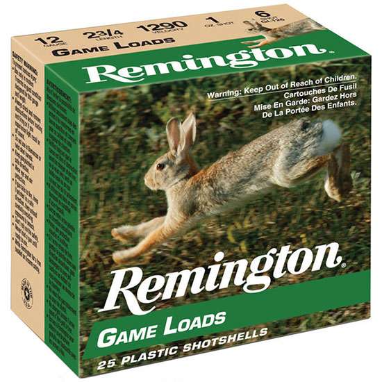 Remington Ammunition GL126 Lead Game Loads 12 Gauge 2.75" 1 oz 6 Shot 25 Bx/ 10 Cs