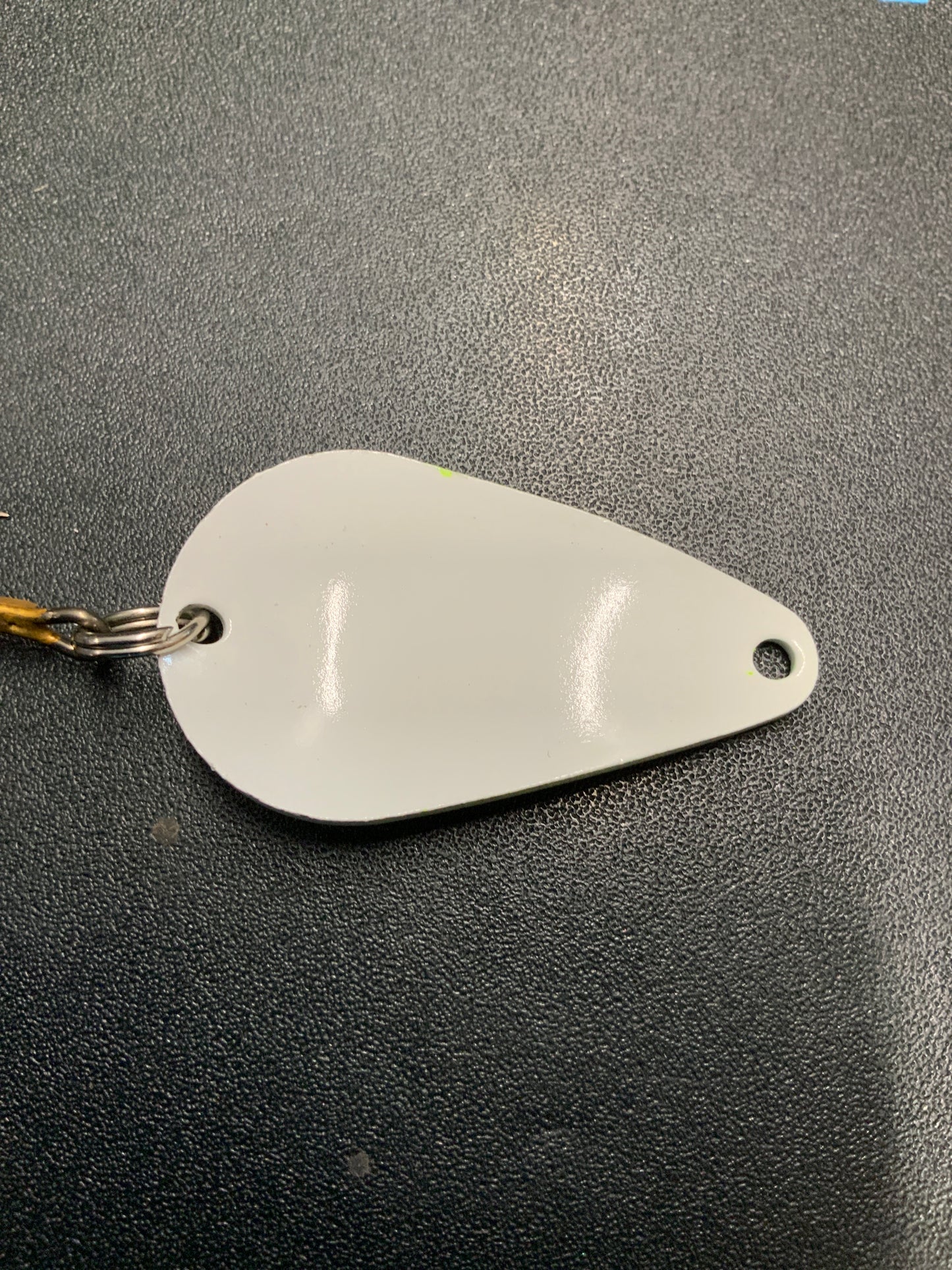 Dons Tackle Casting Spoon 1/2 oz Yellow White Stripe White Back