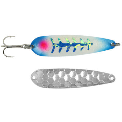double spoon fishing lures DW Spoon SG Blue Jeans Double UV – Tangled Tackle Co