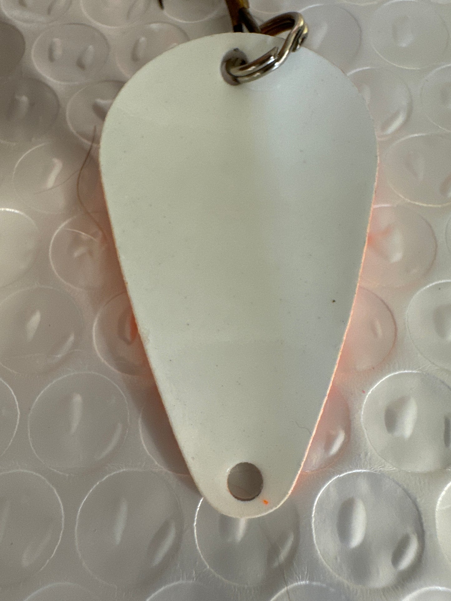 Dons Tackle Casting Spoon 1/2 oz Double Orange White Strip