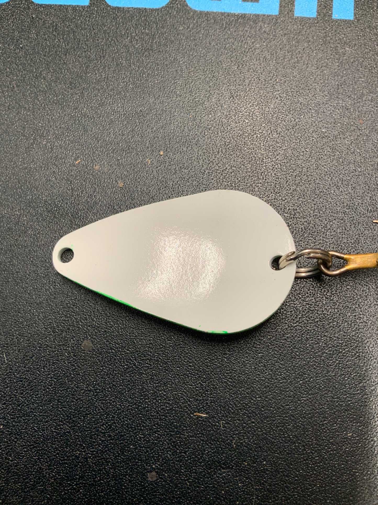 Dons Tackle Casting Spoon 1/2 oz Green White Stripe White Back