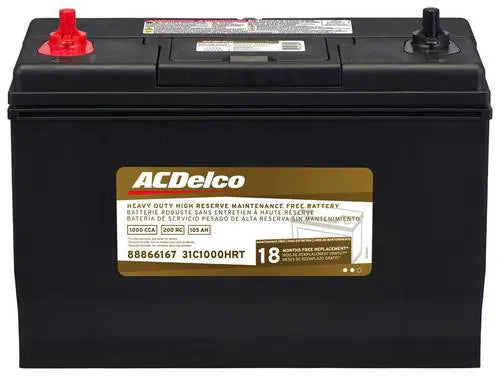 ACDelco Standard Flooded Threaded Post Battery Group Size 31 - 31C1000HRT