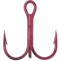 VMC Round Bend Treble Red 1x Strong 7pk