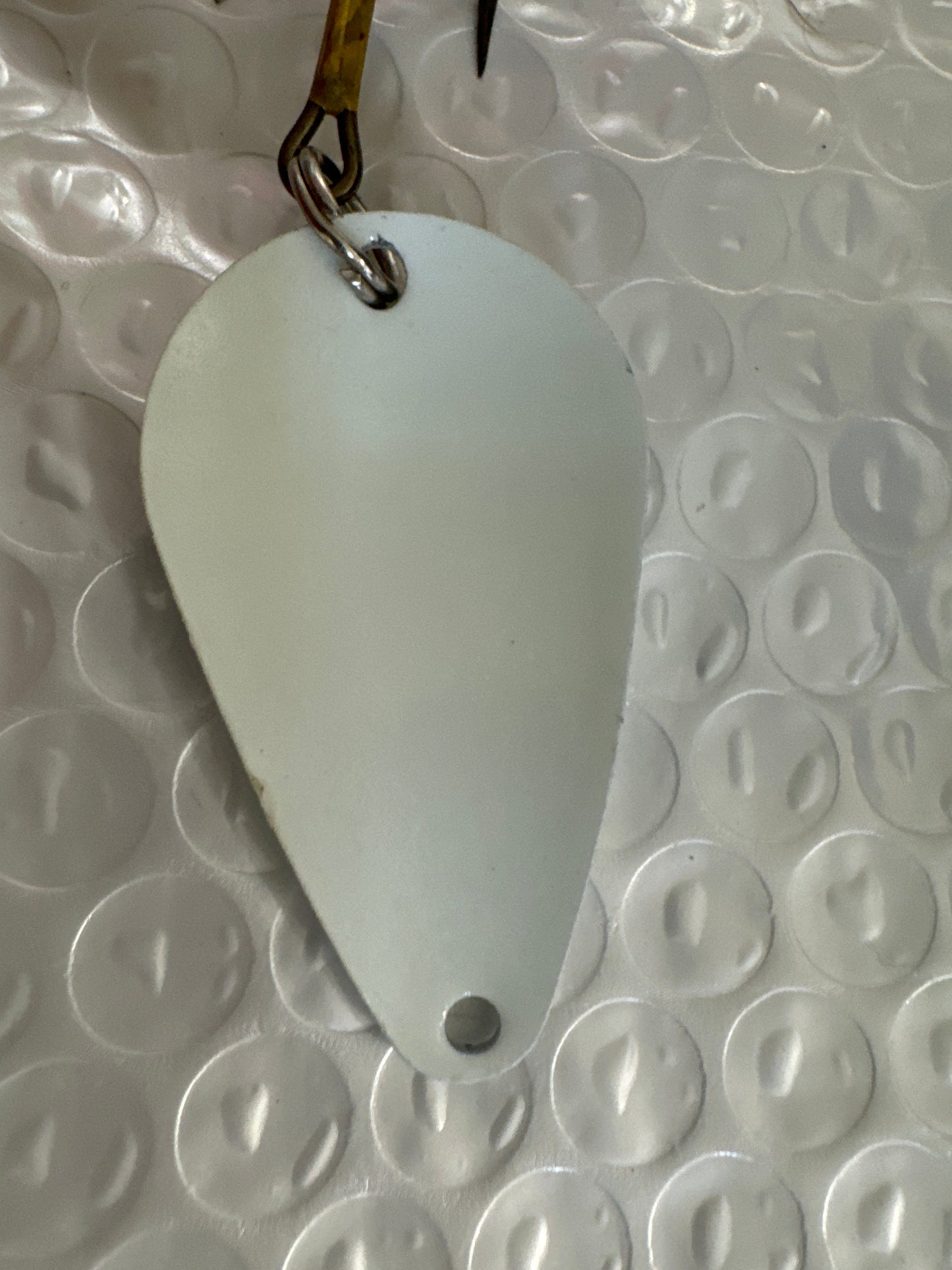 Dons Tackle Casting Spoon 1/2 oz Double White Yellow Dots