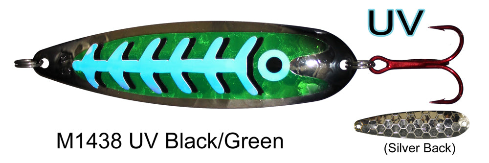 DW Magnum Dreamweaver Spoon M1438UV Black/Green Length 4 3/4" x Width 1 1/4"