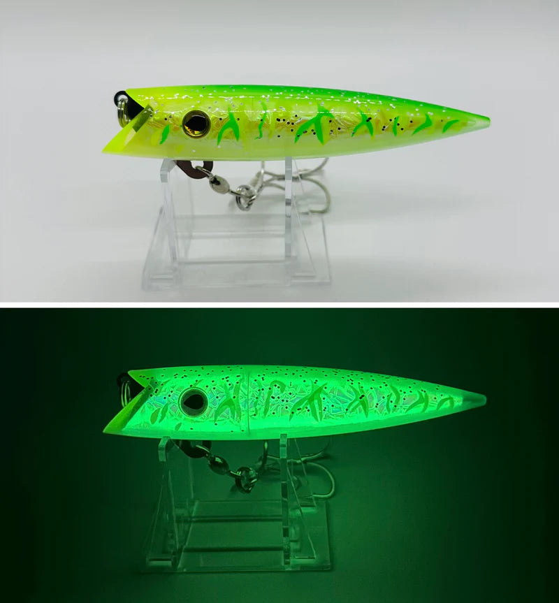 Gator Bait Full Boat Plug Glow Lucky Charms