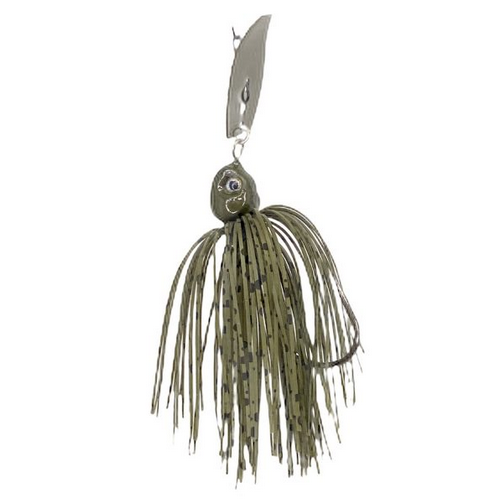 QC Bladed Swim Jig 3/8oz Green-Pumkin