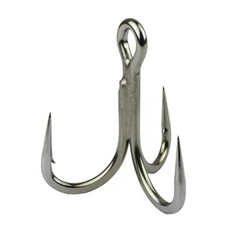 Mustad 5x Strong Jaw-Loc Treble Hook JL75NP-TS
