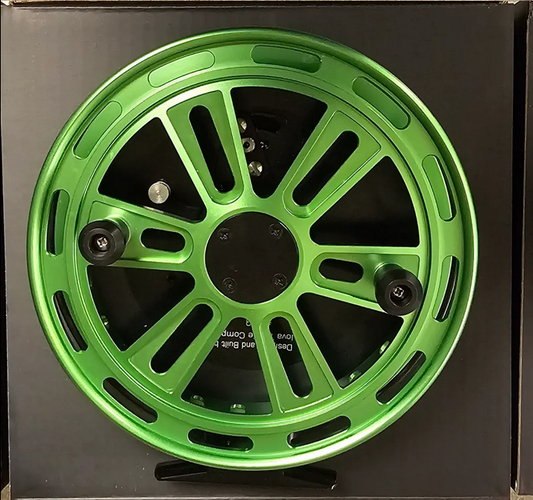 5.5" Nova Tirranna Center Pin Reel Green