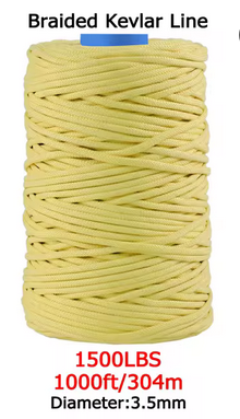 Kevlar Line High Strength 1500lbs Cut-Resistant Camping Hiking Rope