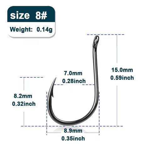 Addicted Salmon and Stealhead Hooks Sz 8/ 24ct