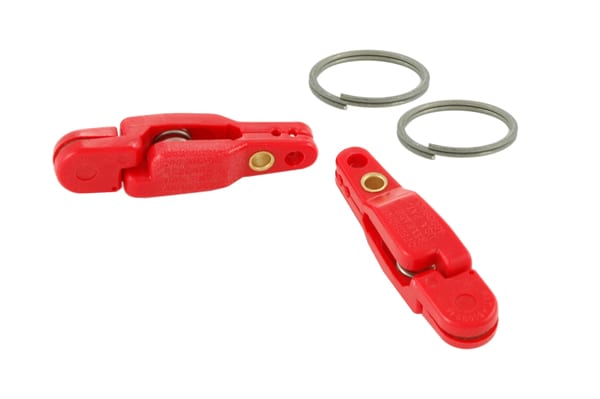 Off Shore Tackle Half Size Pro Clip, Red With Split Ring - OR16 2PK