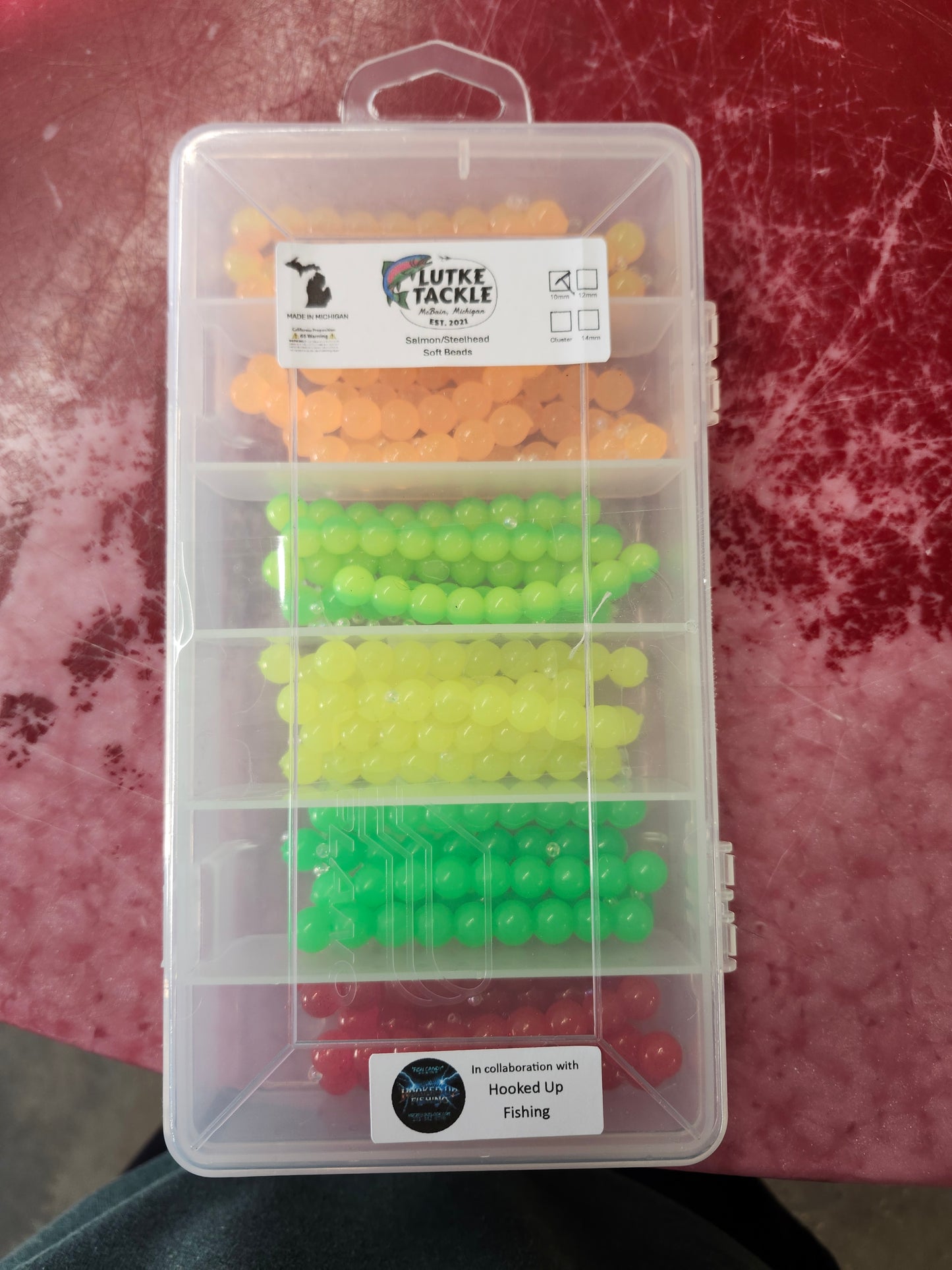 Lutke Tackle Salmon/Steelhead Soft Bead Mixed Box 10mm