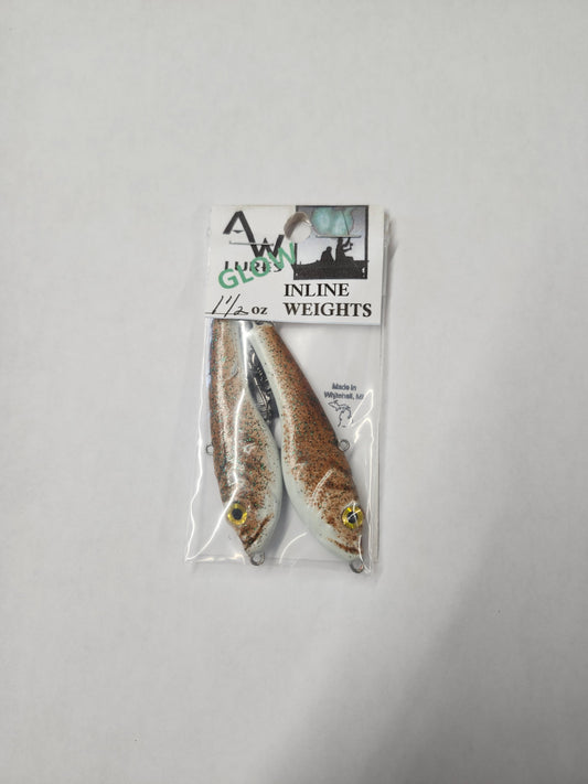 AW Inline Weights Goby Glow 2PK