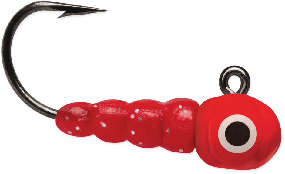 VMC Larvae Jig 1/100 oz 2 Pack Glow Red