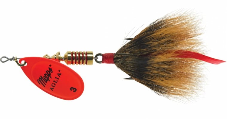 Mepps Aglia 1/4OZ B3ST HO-BR Hot Orange/Brown Skirt