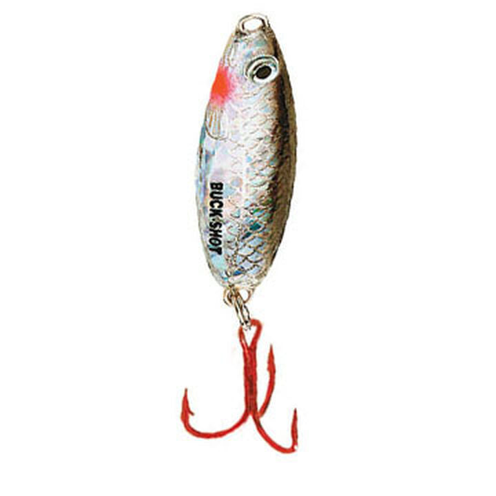 Northland BUCK-SHOT BRS4-11 Rattle Spoon, Bass, Perch, Pike, Trout, Walleye, Metal, Silver Shiner Lure