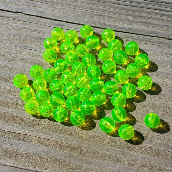 Purple Taco Cateye Beads 8 mm Chartreuse-50-pk-210