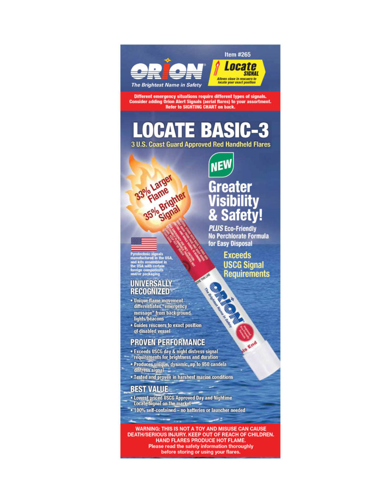 Orion 265 Locate Basic-3 pack Red - Handheld Flares, Coast Guard