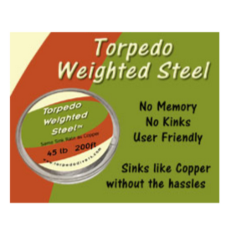 Torpedo Fishing Products Weighted Steel Line 45Lb Assorted Line Lengths