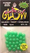 Radical Glow Beads Size 6mm Qty 30 Lime Green 50613