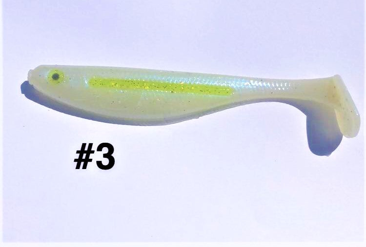 Boxer Baits 5" Paddle Tail Dirt Scent Hook Slot #3