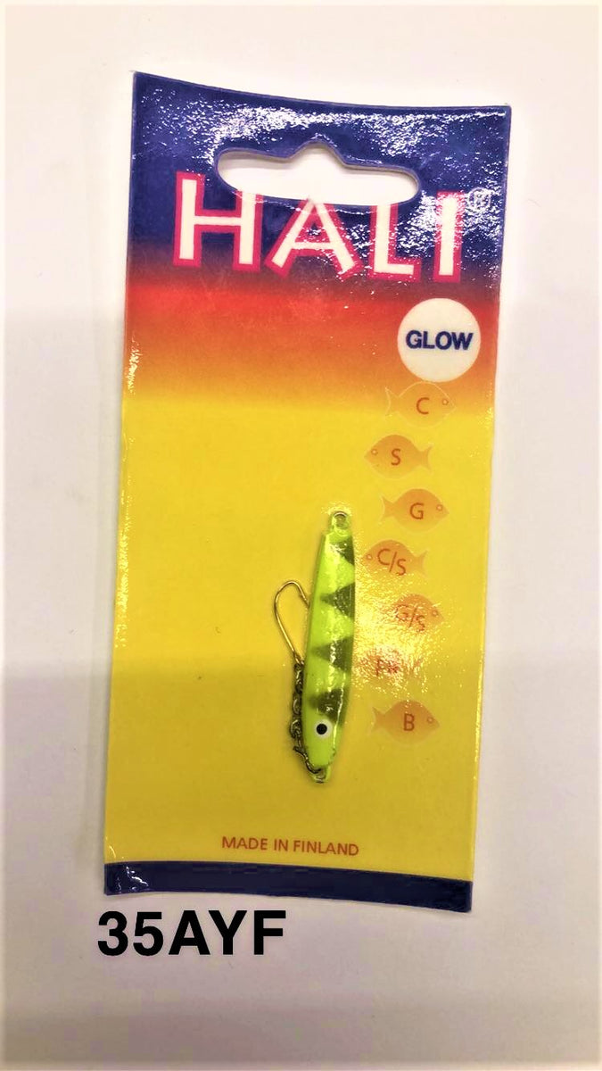 Hali Sukkula 35FRF glow Ice Fishing Jig – Tangled Tackle Co