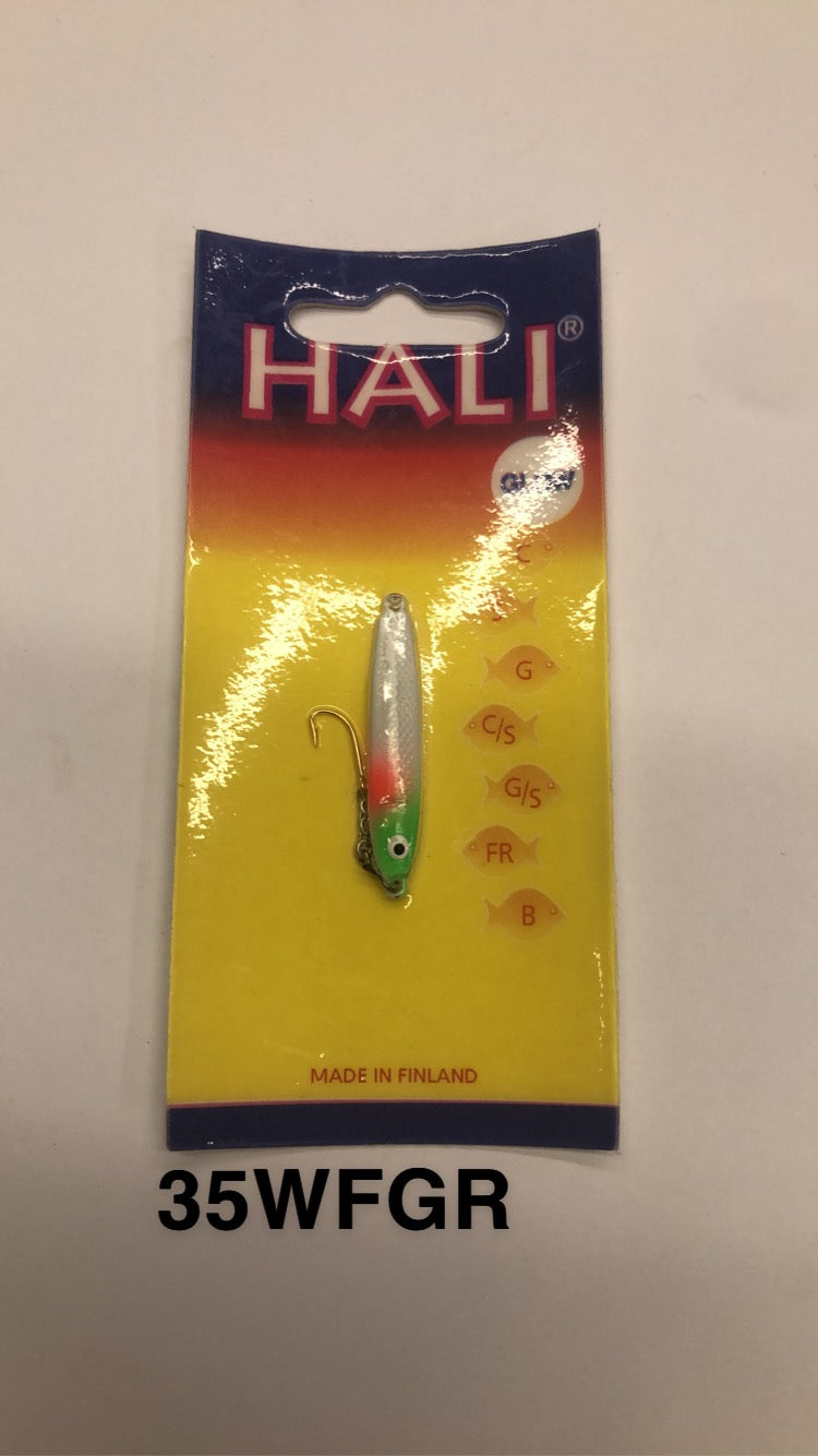 Hali Sukkula 35WFGR glow Ice Fishing Jig