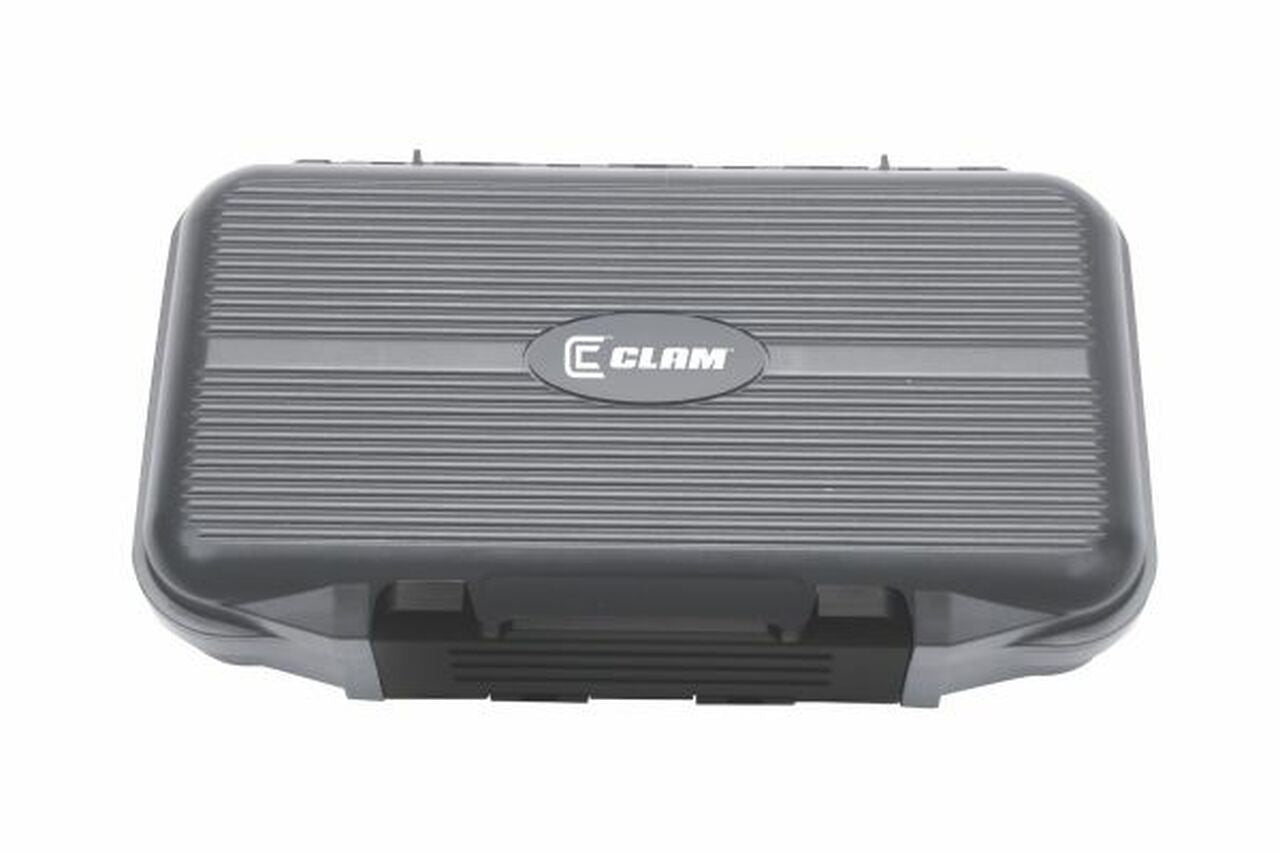 Clam Dual Tray Jig Boxes Clear/Gray Large