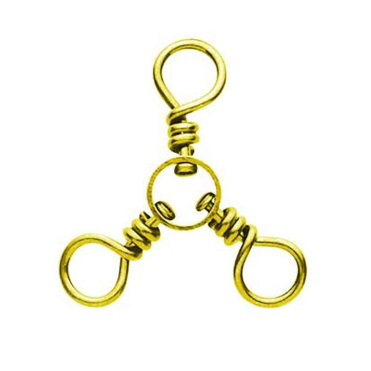 RebelFin BRASS THREE WAY SWIVELS Size 7 12PIECES