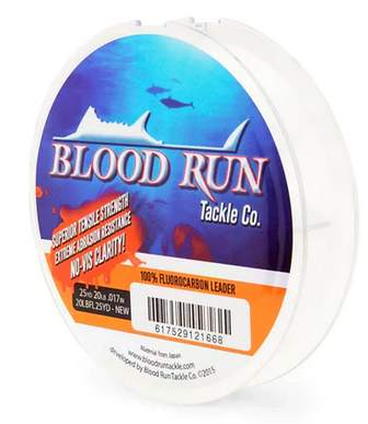 BLOOD RUN FLUOROCARBON LEADER NO-VIS 30LB 100YD .019IN