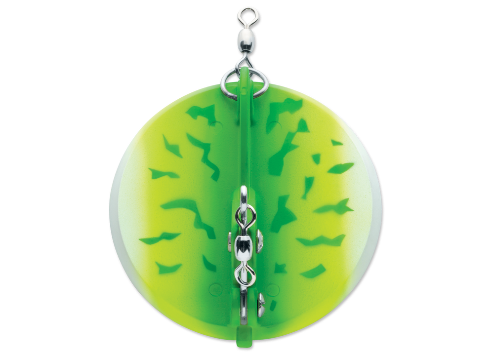 Luhr Jensen Dipsey Diver SZ 1 Green Fire UV Chrome Bottom
