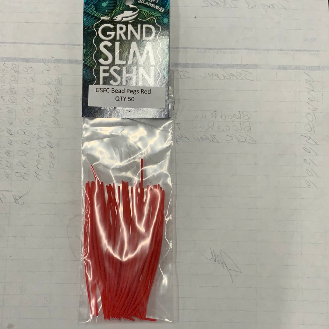 GRND SLM FSHN Bead Pegs 50Pk red