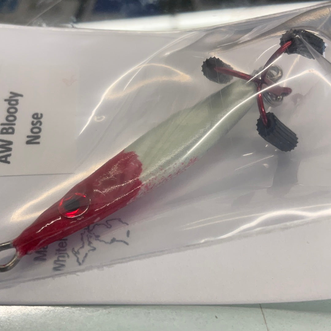 A & W Lures 1/4oz Flutter Spoon Bloody Nose
