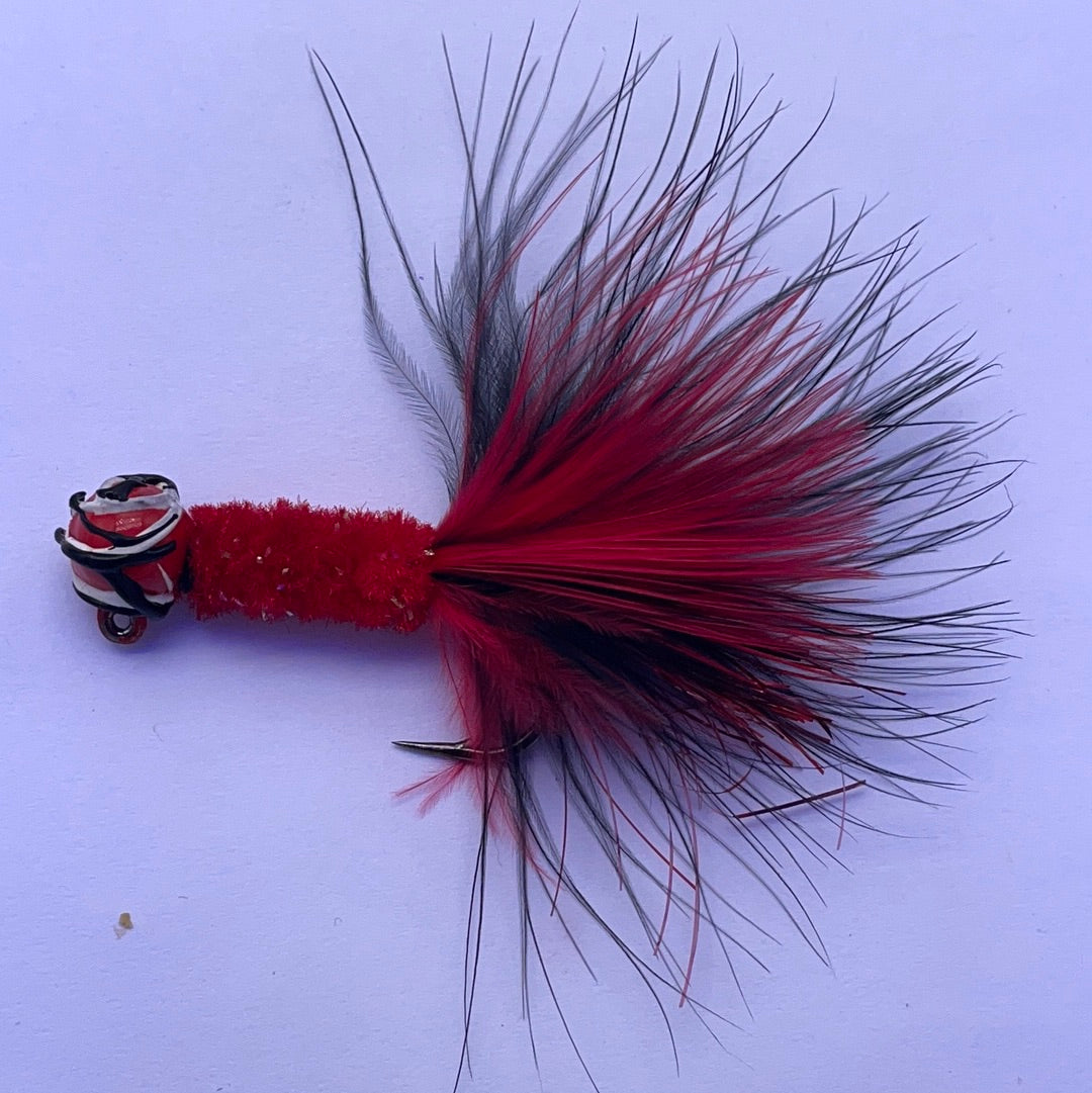 Lutke Tackle Red/Black Marabou Jig