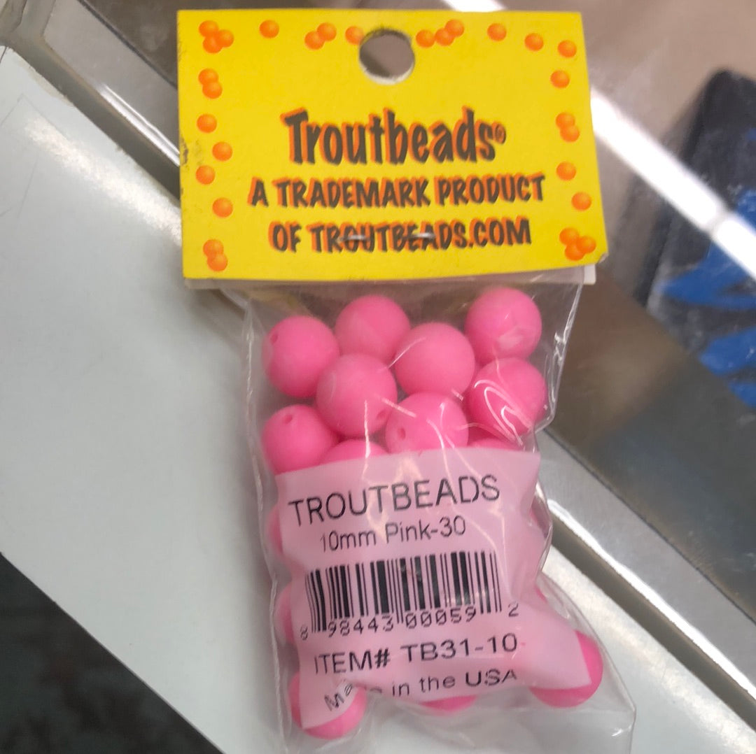 Trout Beads 10mm Pink-30