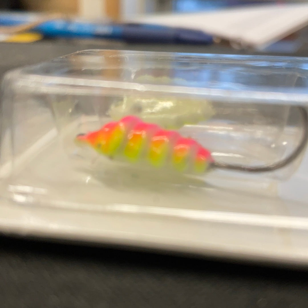 Waxy Jig 1/16oz Green Orange Glow