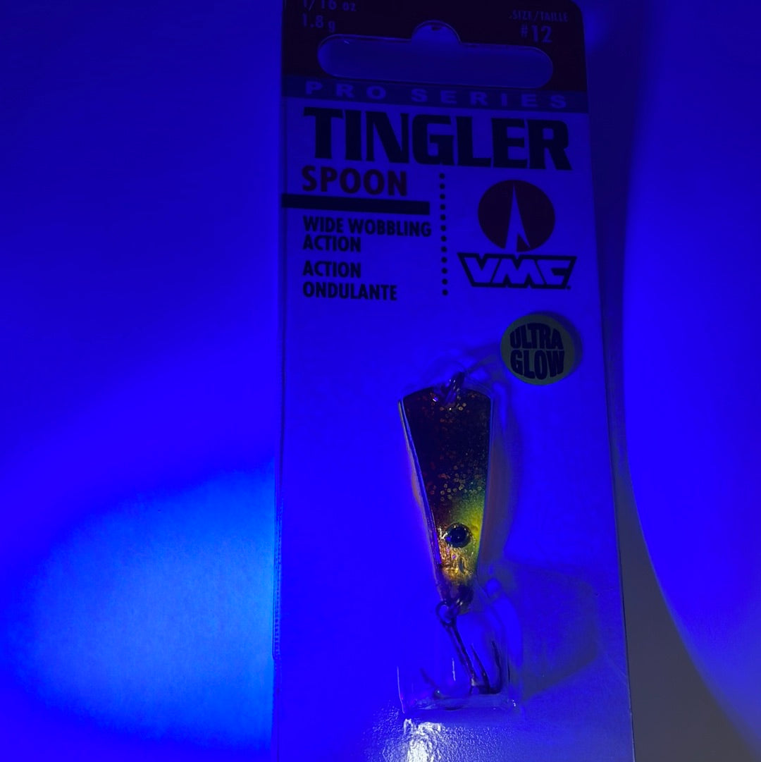 VMC Tingler Spoon 1/16 Glow Gold Fish
