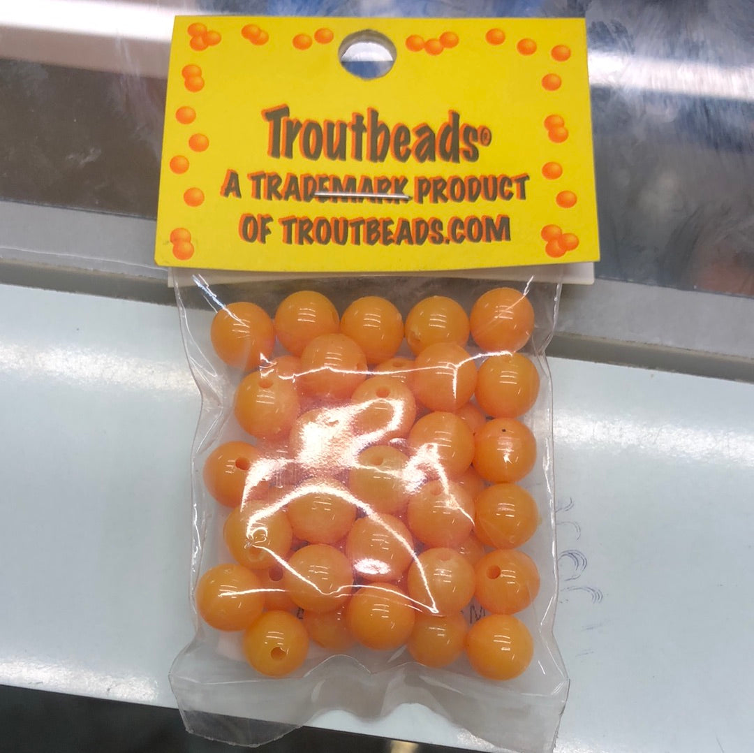 Trout Beads 8mm Egg Yolk -40 – Tangled Tackle Co