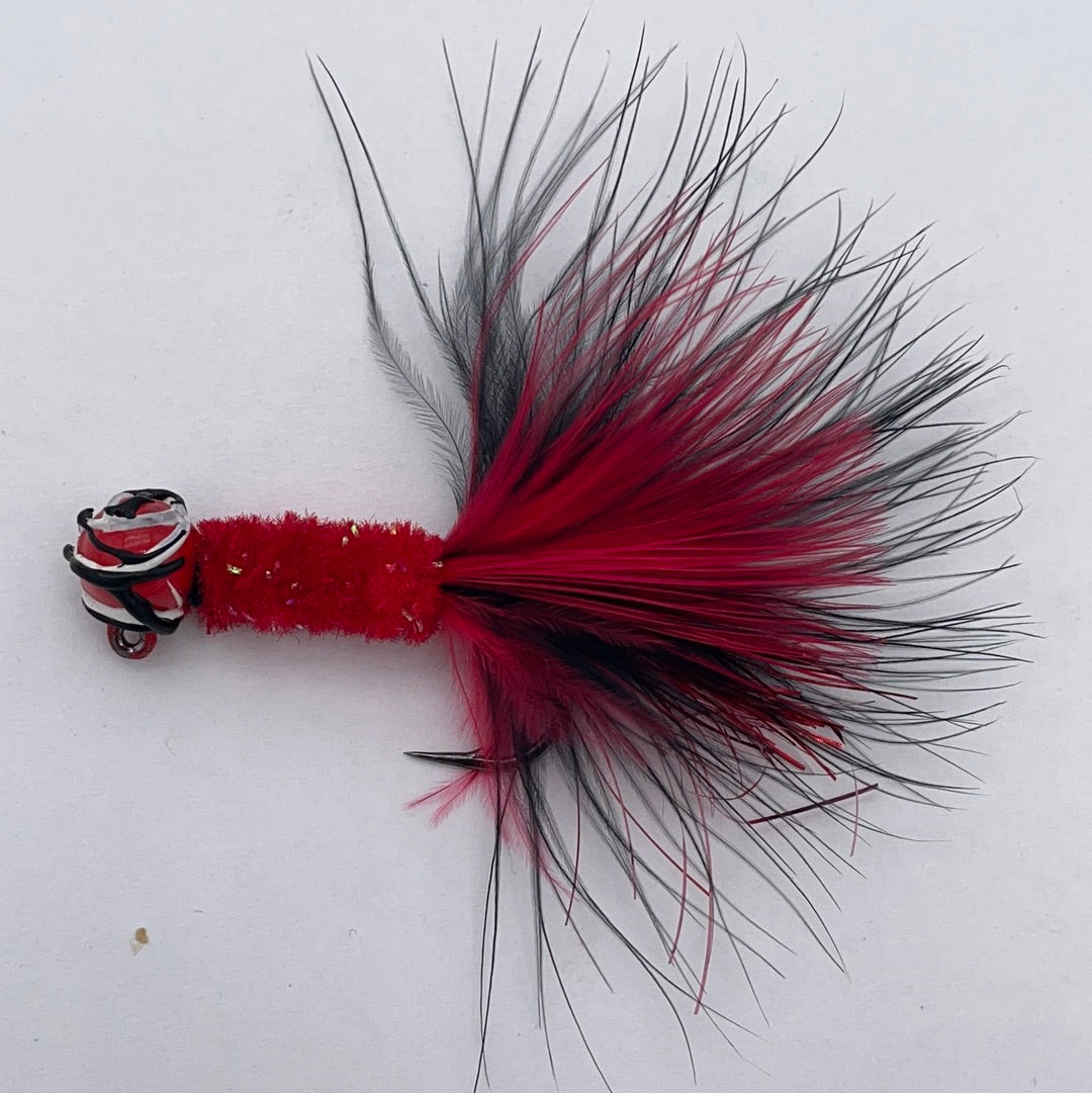 Lutke Tackle Red/Black Marabou Jig