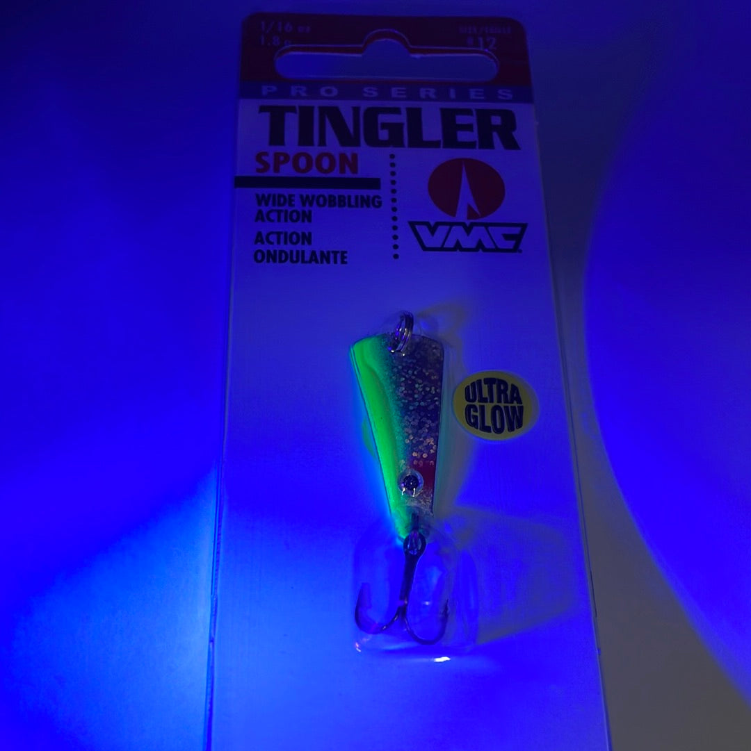 VMC Tingler Spoon 1/16 Glo Cht Shiner