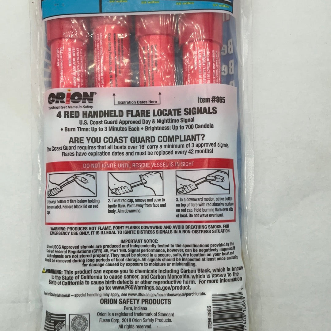 Orion Handheld Flares 4 Pack 865