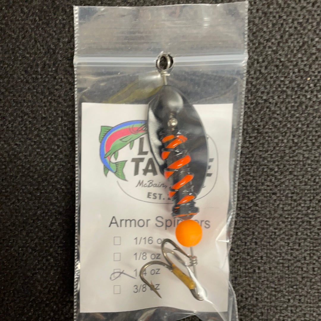 Lutke Tackle Black Or Armor Spinner 1/4 oz