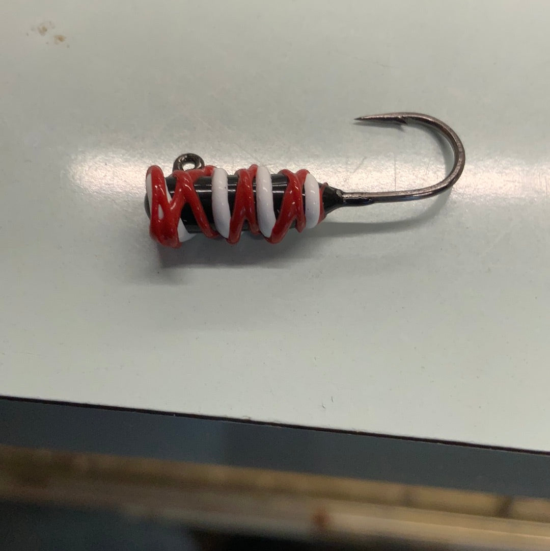 Lutke Tackle Red Wiggler Tube Jig 2pk