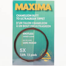 Maxima Chameleon Butt Knotless Tapered Leader 5X 7.5ft