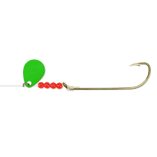 Bear Paw Flicker Snelled Hooks FKLS Sz:4 ( Green Colorado Blade)