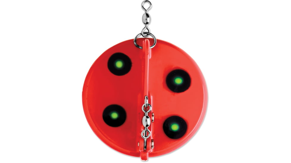 Luhr Jensen 3 Dipsy Diver Magnum, Flo. Red / Chartreuse UV / Chrome Bottom