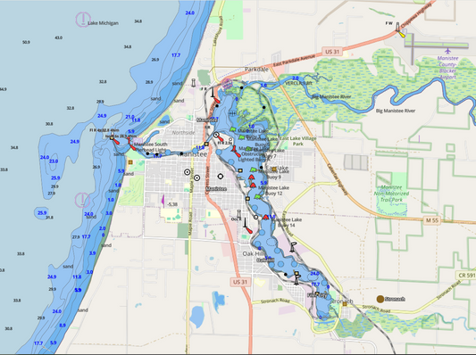 Casting from the Shore: Land & Dock Fishing in Manistee, MI