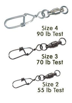 Torpedo Ball Bearing Snap Swivels 10pk